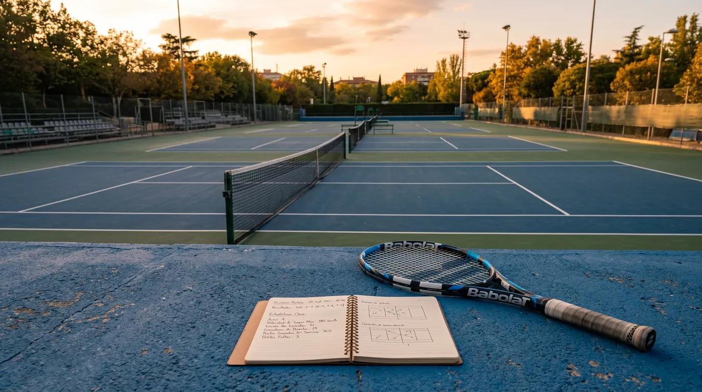 Tennis-Wetten-Strategie mit datenbasierter Analyse auf einem Tennisplatz